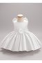 Girl's Satin Dress with Bow – Stylish Princess Model Special Occasion Evening Dress - 5