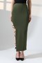 Slit Long Skirt with Leg Ties - 2