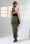 Slit Long Skirt with Leg Ties - 8