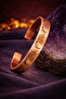 Women's Copper Bracelet Lotus Flower Pattern Handcrafted Pure Copper Bracelet - 3