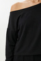 Open Shoulder Modal Top and Bottom Set Lby0027 Black - 4