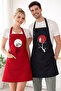 Kitchen Apron Set of 2, Stain Resistant, Water Repellent Fabric, Colorfast Print, Sun Nature Bird Pattern, Double Apron