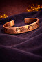 Women's Copper Bracelet Lotus Flower Pattern Handcrafted Pure Copper Bracelet - 2