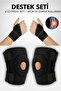 4-Piece Orthopedic Medical Set – 2-Piece Hand Wrist Splint + 2-Piece Knee Brace, Adjustable and Supportive