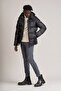 Slimfit Mock Neck Detachable Hooded Padded Jacket - 2
