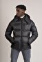 Slimfit Mock Neck Detachable Hooded Padded Jacket