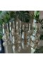 18 Piece Smoked Glass Cup Set – 6 Tea Cups + 6 Long Water Glasses + 6 Short Water Glasses - 4