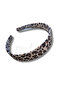 Set of 3 Velvet Leopard Pattern and Rowed Pearl Crown, Bride, Invitation, Celebration, Daily, - 3