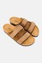 Men Slip On Two Strap Cork Sandal, Brown - 2