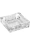 Soda-Lime Glass 4 Inch Square Glass Ashtray Transparent - 3