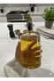 Set of 2 Transparent Glass Oil Bottles with Bamboo Stand and Gold Head 500 Ml+500 ml Oliva Glass - 3