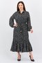 Women Allover Print Shirt Dress, Multicolor