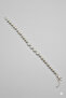 Silver Zircon Round Stone Steel Bracelet - 2