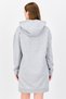 Women Hooded Embroidered Logo Sweater Dress, Grey - 2