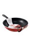 Non-Stick Wok Pan, 28cm, Elegant Flame Design