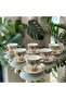 Craig Gold Embroidered 6-Person Porcelain Coffee Cup Set