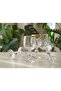 Bohemia Crystal Optical Goblet Set of 6 – Stylish Glass Goblet with Real Gold Gilded Rim - 4