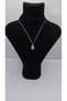 Stainless Steel Gold Color Butterfly Chain Baguette Model Yellow Zircon Stone Necklace