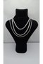 Stainless Steel Silver Color Italian Chain Waterway Model Zircon Stone 3-Piece Necklace