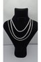 Stainless Steel Silver Color Italian Chain Waterway Model Zircon Stone 3-Piece Necklace - 2