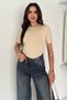 Women's Stone-Detail Short Sleeve T-shirt – Beige Spark