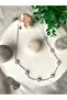 Silver White Four Leaf Clover Steel Necklace - 2