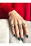 Gold Glitter Moon Figured Ring (Sparrow)