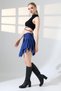 Asymmetrical Panelled Skirt/Front and Back Gathered Skirt with Inner Leggings - 4