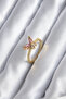 Gold Color Pink Zircon Stone Butterfly Model Women's Ring - 2
