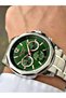Functional Silver-Green Color 5 Atm Water Resistance Steel Case Men's Wristwatch S04240Mr - 3