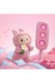 Labubu Doll Keychain for Kids, Colorful Plush Toy Shining Eye, Cute Gift Cartoon Display Figures - 2