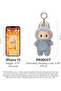 Labubu Doll Keychain for Kids, Colorful Plush Toy Shining Eye, Cute Gift Cartoon Display Figures - 3