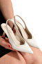 Pointed Toe Open Back Trot Heeled (9cm) Thin Painted Heel Women's Classic Heeled Shoes - 2