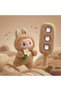 Labubu Doll Keychain for Kids, Colorful Plush Toy Shining Eye, Cute Gift Cartoon Display Figures - 2