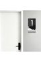 Silver Plexiglass Vertical Hotel - Apartment Site - Apartment Hotel Office Door Number - Door Number 1 One - 5