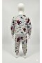 Piri Children's Fleece-Lined Sweatshirt and Sweatpants Casual Two-Piece Set - 3