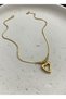 316L Tarnish Free Steel Charm Ring Embellished Modern Heart Figured Women's Necklace - 7