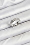 Brass Silver Color Zircon Stone Inlaid Women's Ring - 2