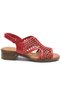 Nimbatik Genuine Leather Comfort Orthopedic Women's Sandals Red - 2