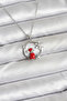 316L Steel Chain Silver Zircon Stone Christmas Theme Women's Necklace