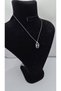 Stainless Steel Silver Color 2-Piece Ring Model Zircon Stone Necklace - 4