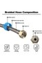 Pack of 2 Flexible Pipe Stainless Steel Braided Hose for Toilet/Taps 1/2" x 1/2" BSP 50cm - 2