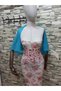 Ariane Chiffon Short-Sleeved Shawl Turquoise