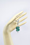 Green Clover Metal Keychain, Tiny Bag Ornament - 6