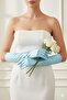 Satin Evening Dress & Bridal Gloves – Short Model with Fingers 21 cm (Elegant Stylish Design) 11 Different Color Options - 2