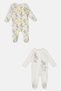 Baby Toddlers Girl 2 Pieces Graphic Print Long Sleeve Rompers Set, Multicolor - 2