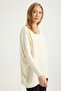V-Neck Shoulders Floral Embroidered Knitwear - 3