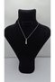 Stainless Steel Silver Color Tria Zircon Stone Necklace