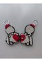 2-Piece Lover and Couple Keychain Punch-Embroidered Heart Keychain Valentine's Day Gift - 5