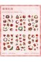 6 Sheets 86 Pieces Transparent Red Flower Sticker Bullet Journal Scrapbook Laptop Agenda Planner - 3